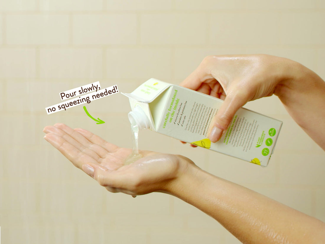 Babo Botanicals Purifying Lemon Tea Tree & Grapefruit Shampoo – For Flat, Oily Prone Hair – Add body & shine - Passion Fruit Ferment for scalp - Water-Resistant Carton w. 80% Less Plastic – Vegan