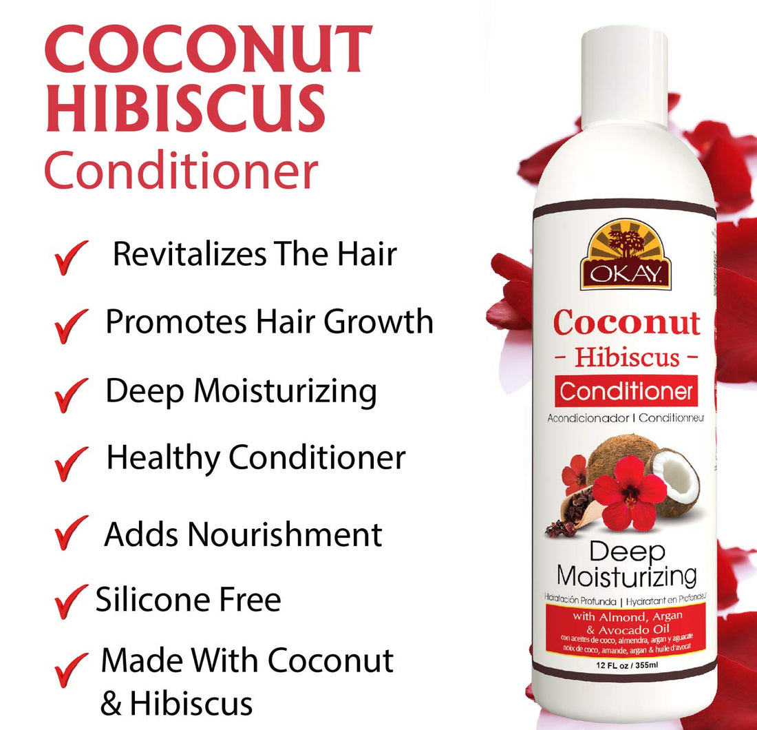 Okay Coconut Conditioner Hibiscus 12 Ounce