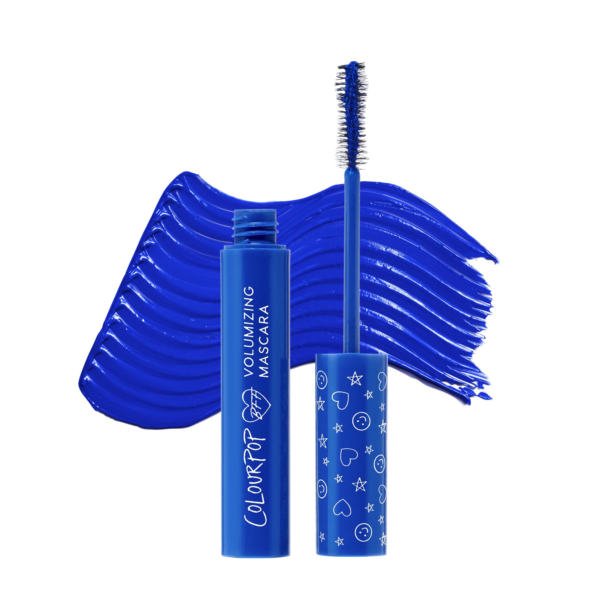 ColourPop BFF Mascara - Volumizing, Lifting & Lengthening Mascara - Buildable Black Mascara with a Twisted, Nylon Fiber Brush - Cruelty Free Eye Makeup - Blue Ya Mind (.24 fl oz)