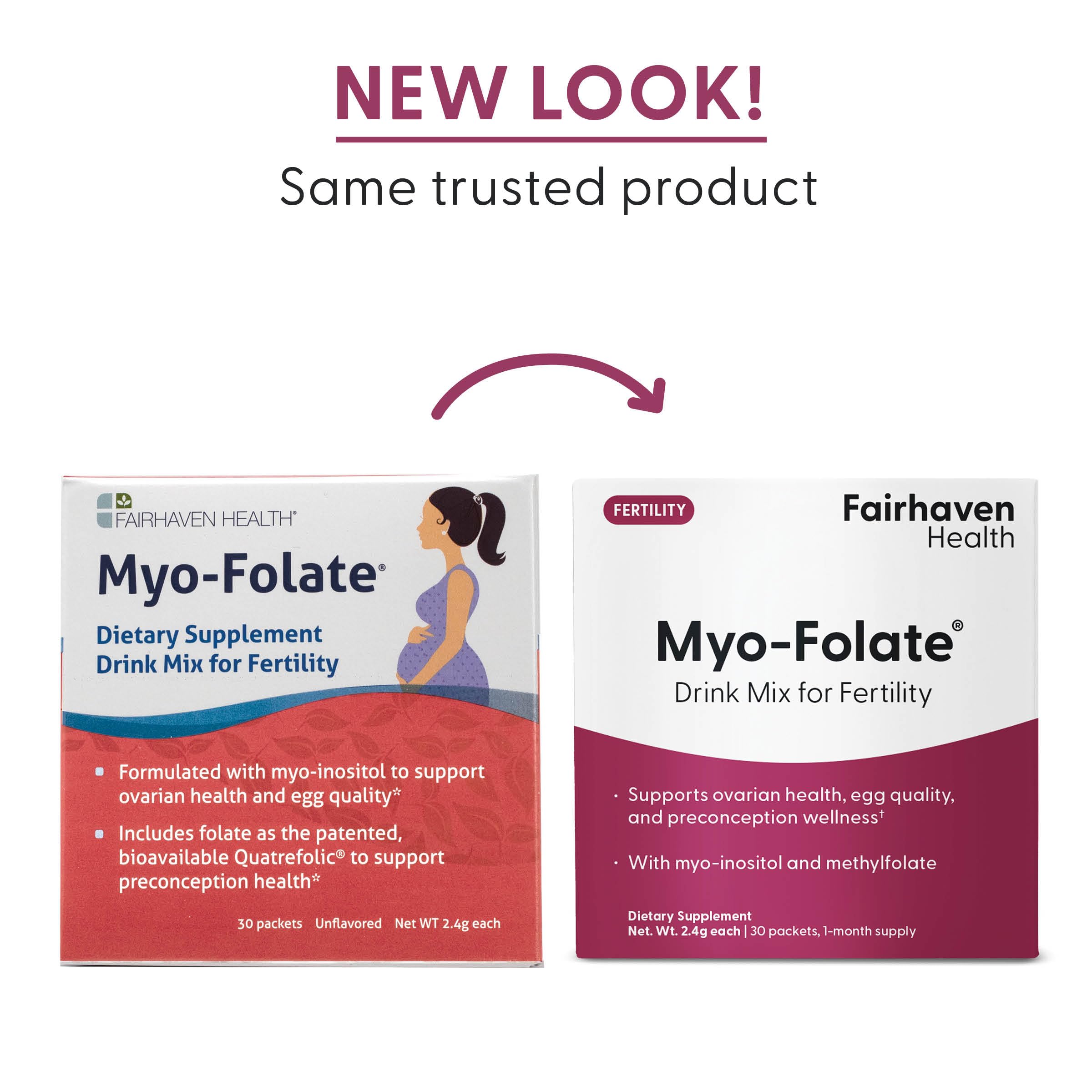 Fairhaven Health Myo-Folate Powder for Women - 1 Per Day, Female Fertility Supplement, Ovarian Health and Egg Quality - 2000 mg Myo-Inositol and 333 mcg Methylfolate – 30 Individual Packets
