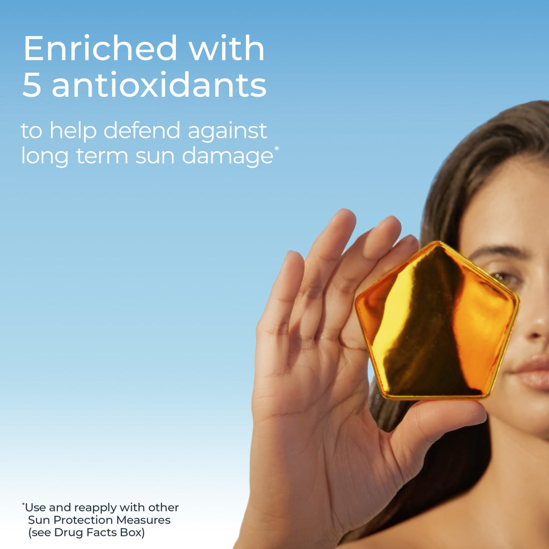 Eucerin Sun Age Defense SPF 50 Face Sunscreen Lotion with Hyaluronic Acid, Hypoallergenic, Non-Comedogenic Sunscreen SPF 50 Free of Fragrance, Oxybenzone and Octinoxate, 2.5 Fl Oz Bottle