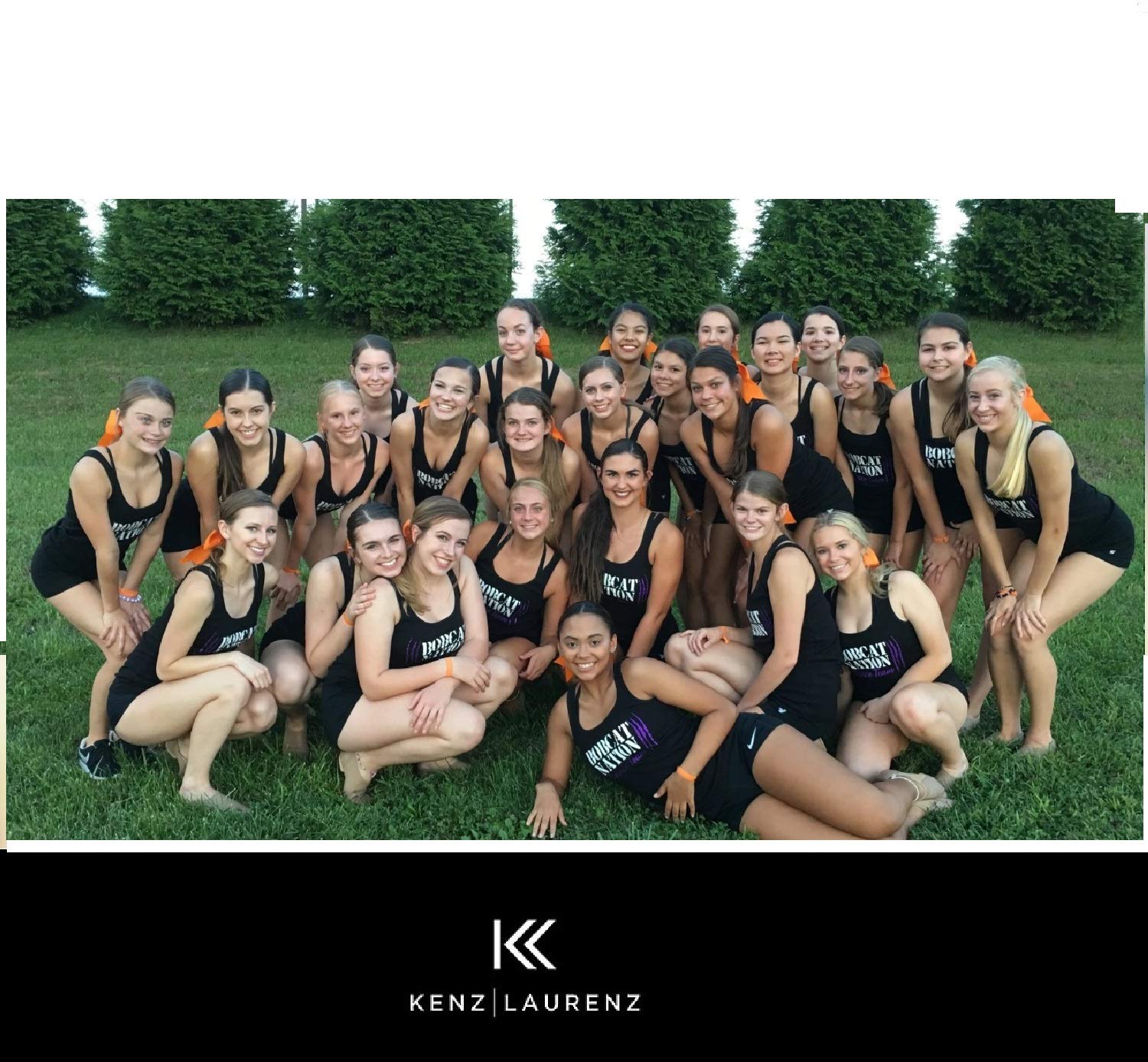 7 Jumbo Cheer Bow Big Hair Bows with Ponytail Holder Large Classic Accessories for Teens Women Girls Softball Cheerleader Sports Elastics Ties Handmade by Kenz Laurenz (10 pack 7 Cheer Bow Blue)