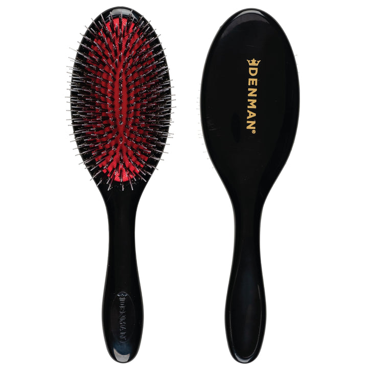 Denman Medium Cushion/Natural Bristle with Single Nylon Quill