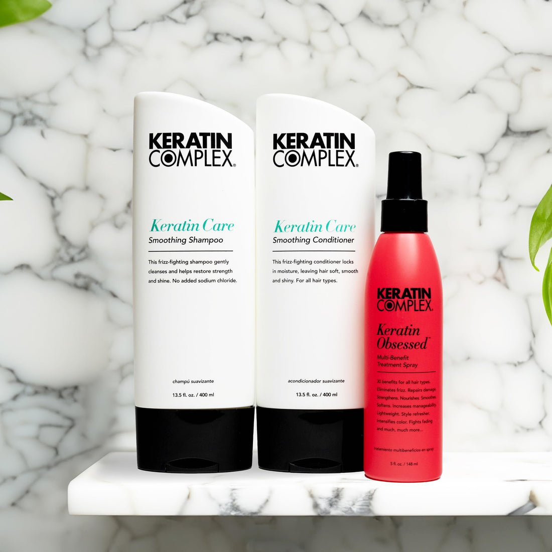Keratin Complex - Keratin Care Retail Kit - Keratin Care Shampoo & Conditioner 13.8 oz each & 5 fl oz Keratin Obsessed