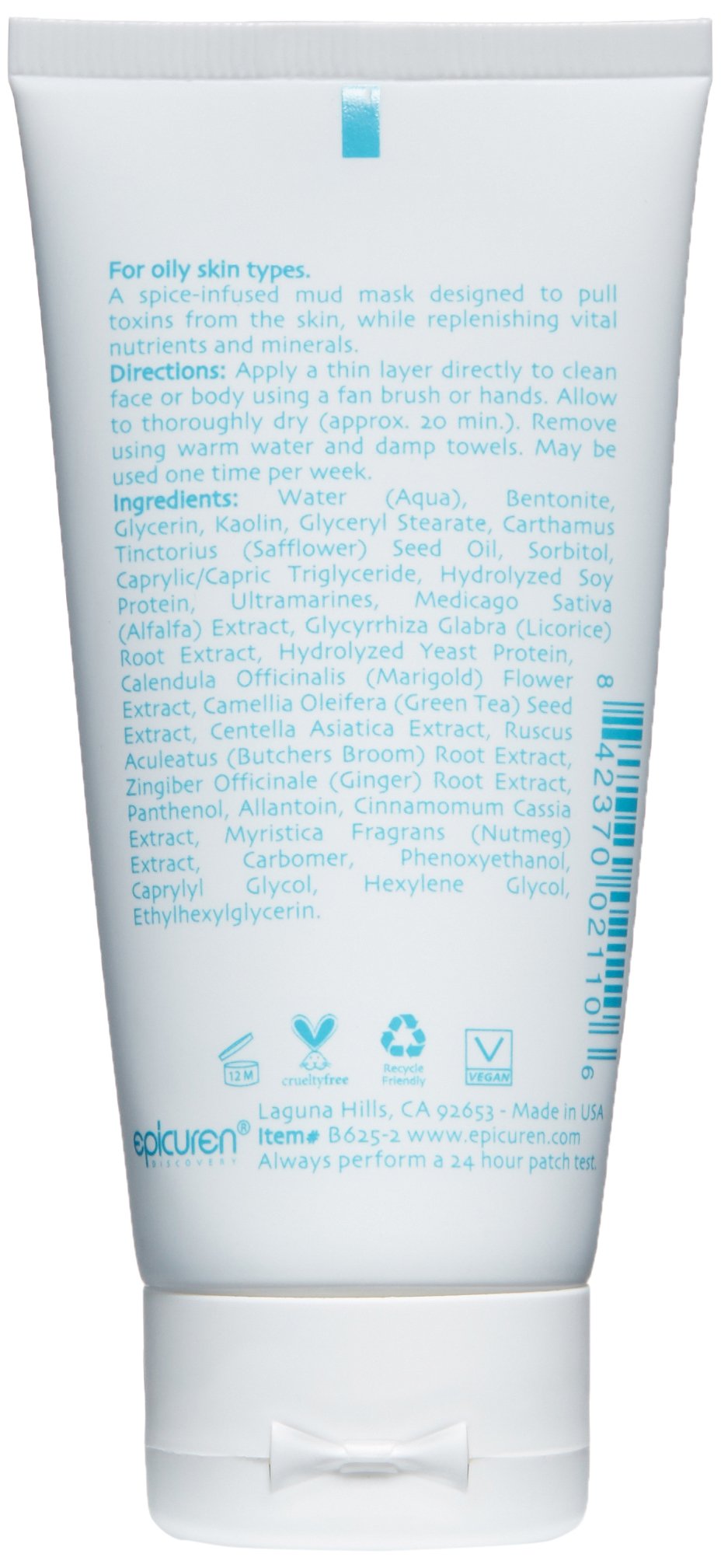 Epicuren Discovery Chai Soy Mud Mask, Spice, 2.5 oz.