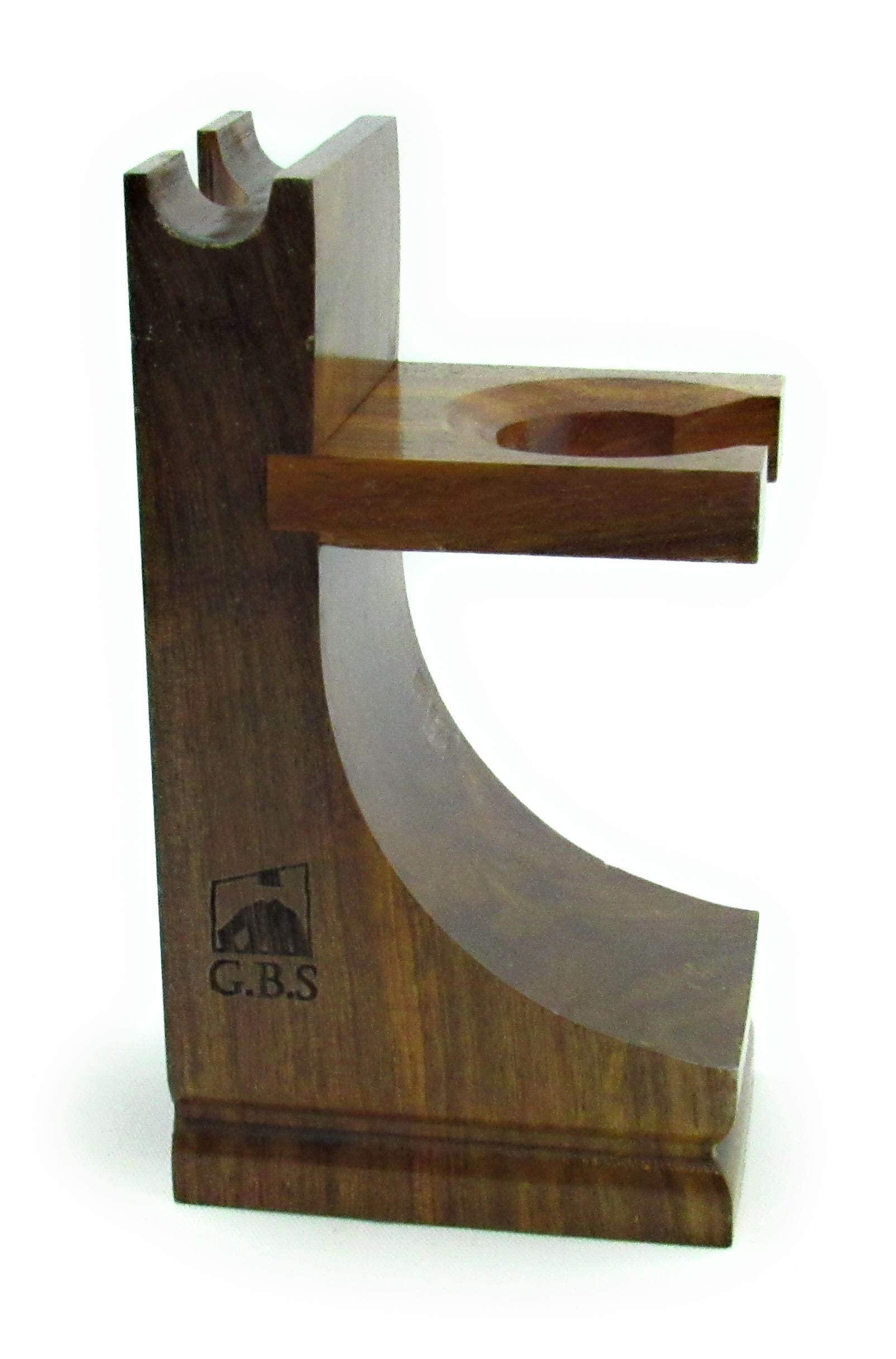 GBS Wood Brush and Razor Stand