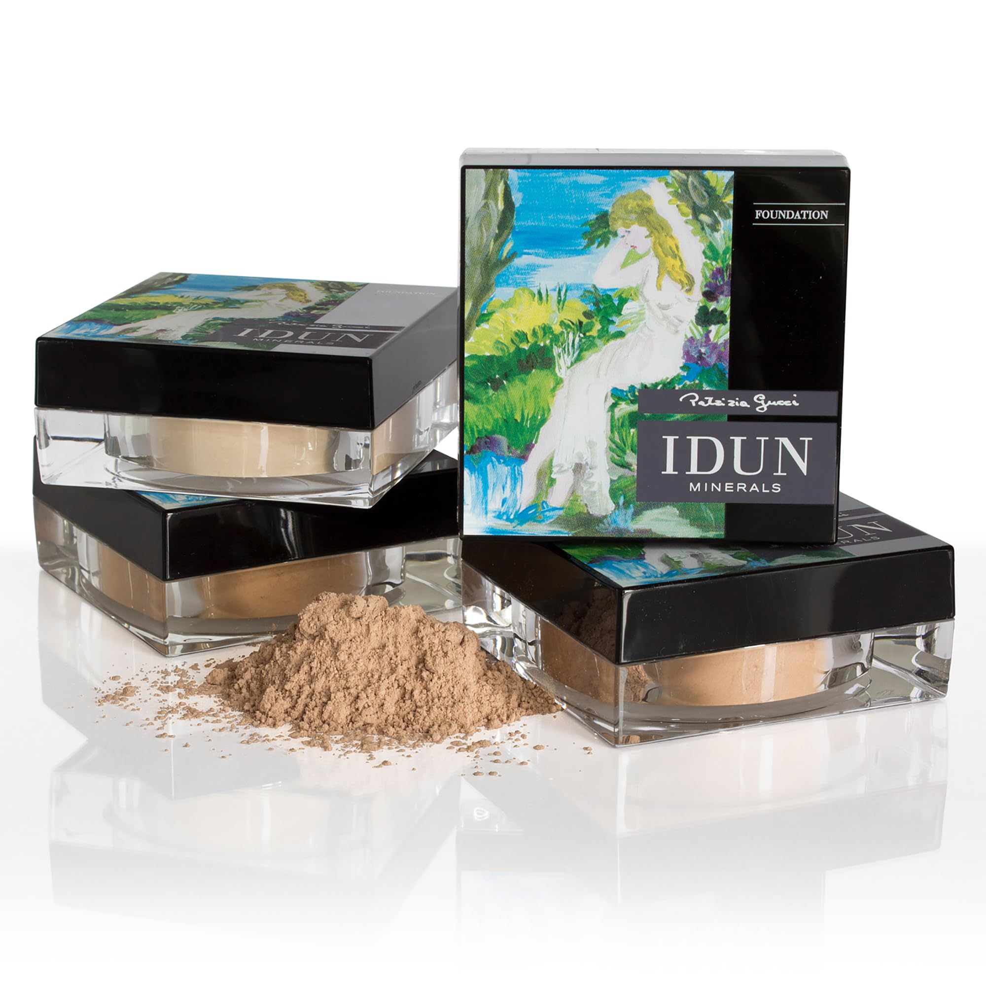 IDUN Minerals Powder Foundation Embla - Loose Powder, Medium/High Coverage - Moisturizing Creamy Texture - Purified Minerals, SPF 15, Water Resistant, Safe for Sensitive Skin - Med/Dark Warm, 0.31 oz