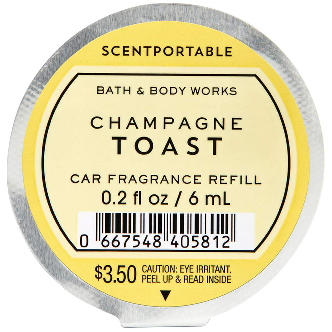 Bath and Body Works Champagne Toast Scentportable Fragrance Refill 0.2 Fluid Ounce