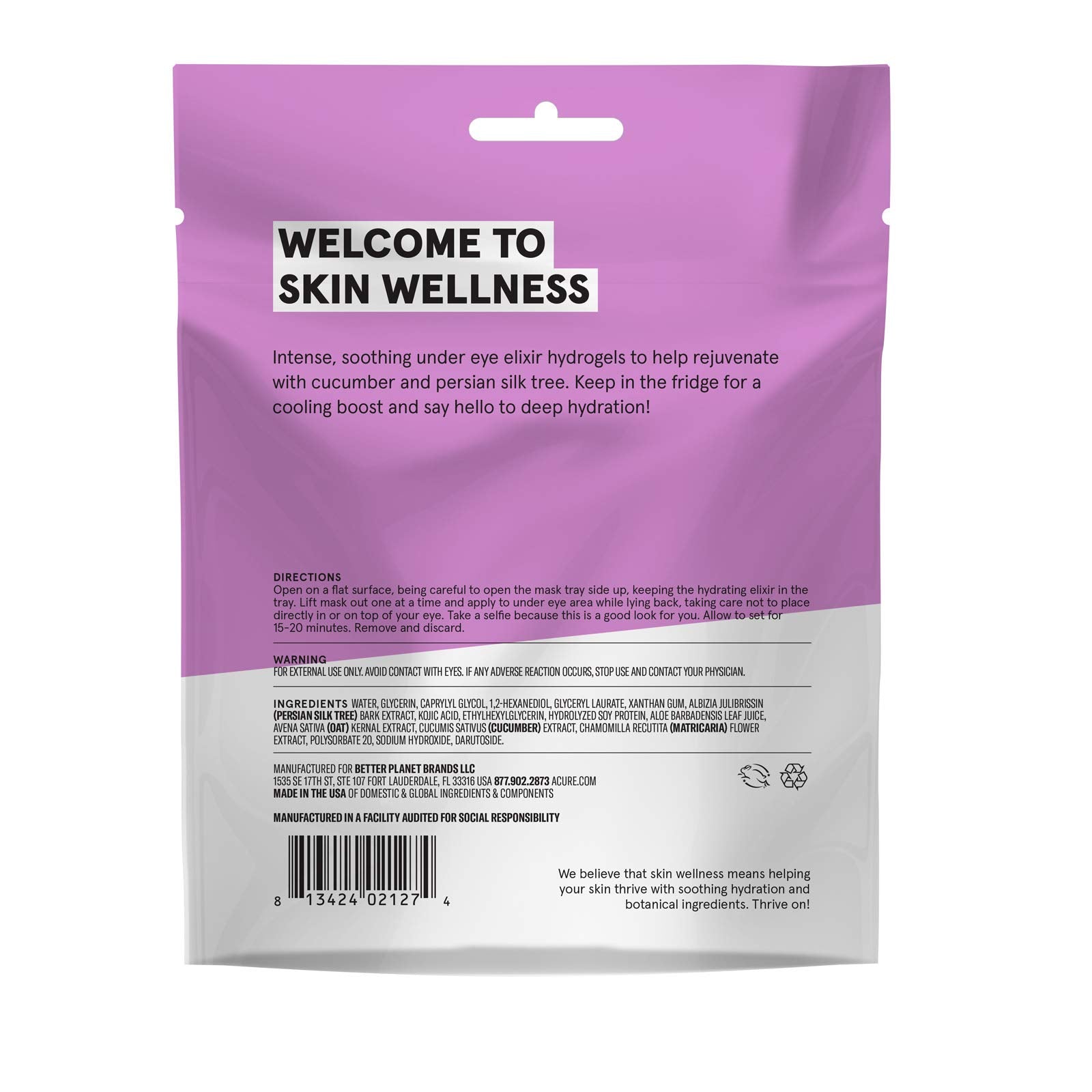 Acure, Mask Under Eye Hydrogels Radically Rejuvenating, 0.34 Fl Oz