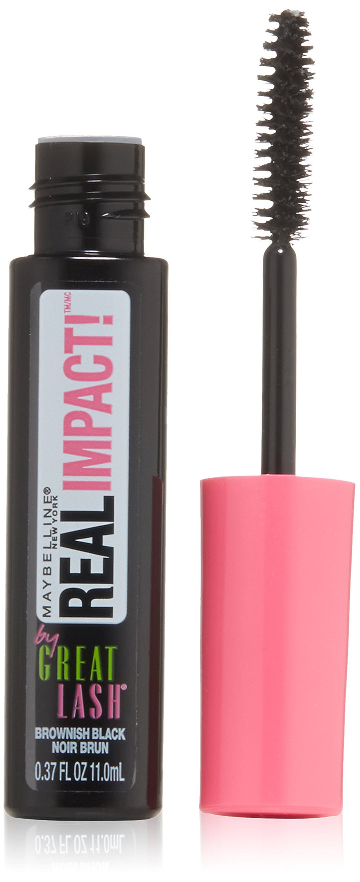 Maybelline New York Great Lash Real Impact Washable Mascara, Brownish Black, 0.37 Fluid Ounce