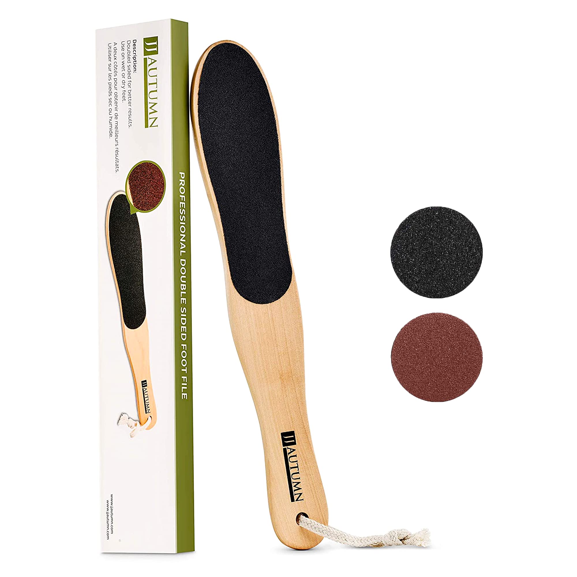 Professional Spa Quality Foot Rasp/Callus Remover Double Sided Wood Foot File for Pedicure and Foot Care - Can Be Used On Both Wet and Dry Feet Achieve Smooth, Silky Feet