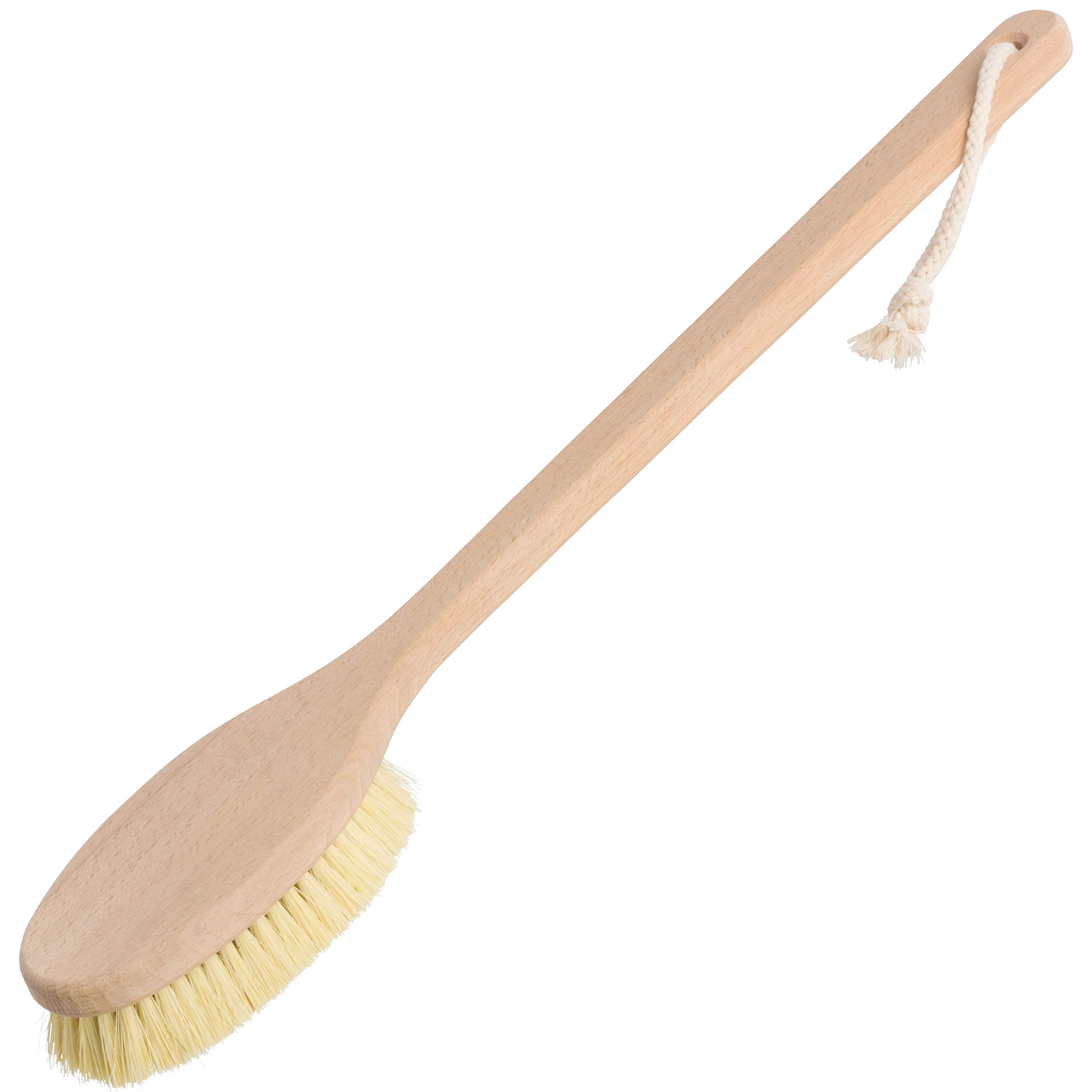 Oiled Beechwood with Tampico Fiber : Bürstenhaus Redecker Tampico Fiber Bath Brush with Oiled Beechwood Handle, 19-5/8-Inches
