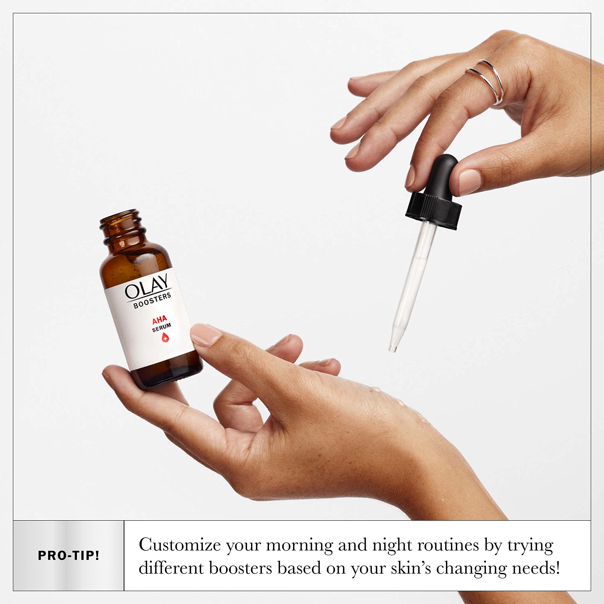 Olay AHA Serum, Brightening Booster, Fragrance-Free, 1.0 oz