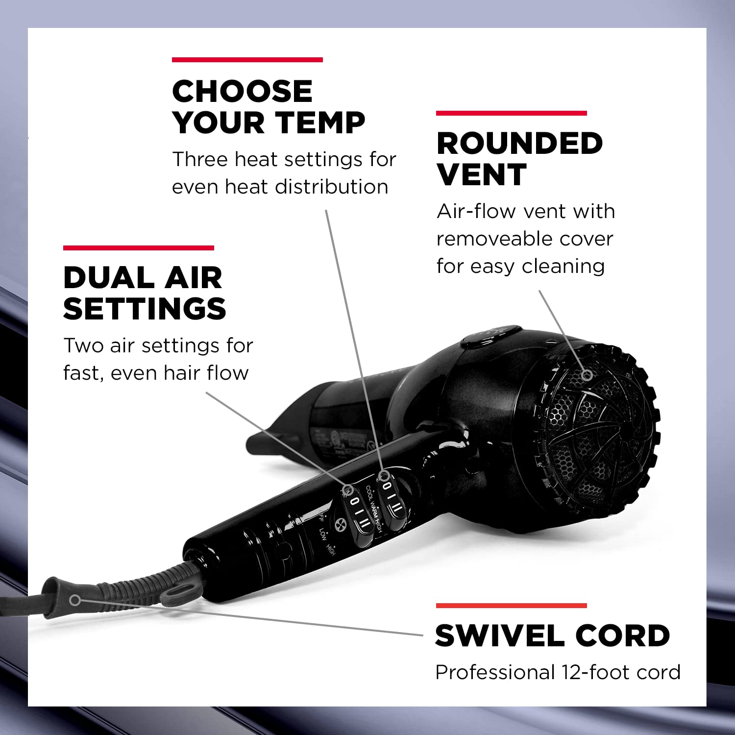 FHI Brands Platform Nano Weight Pro 1900 Turbo Tourmaline Ceramic Hair Dryer