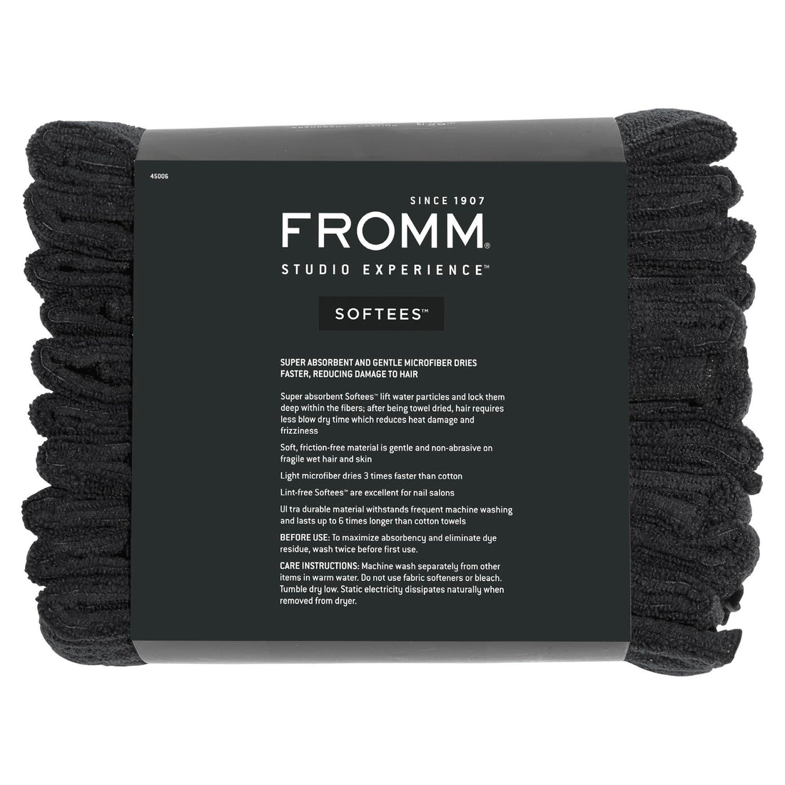 Softees Towels with Duraguard, Black, 10pk