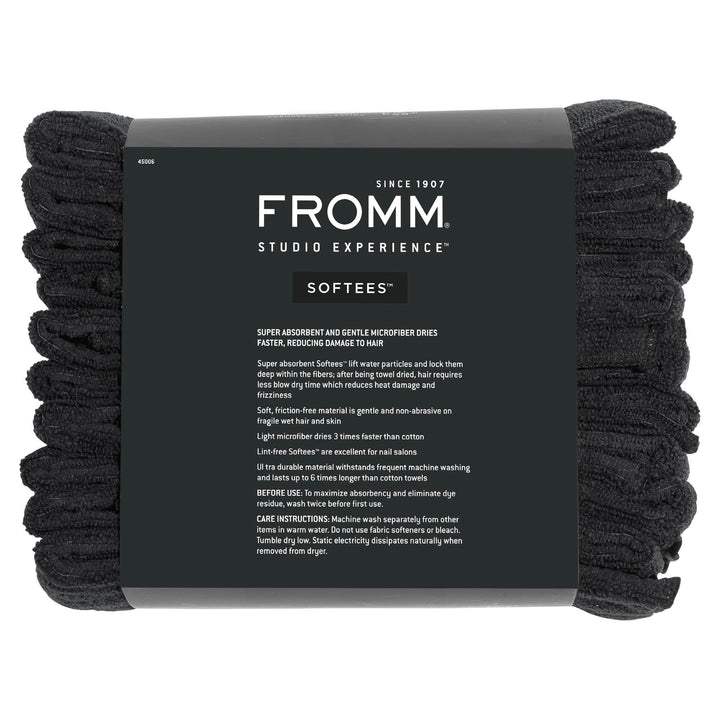 Softees Towels with Duraguard, Black, 10pk