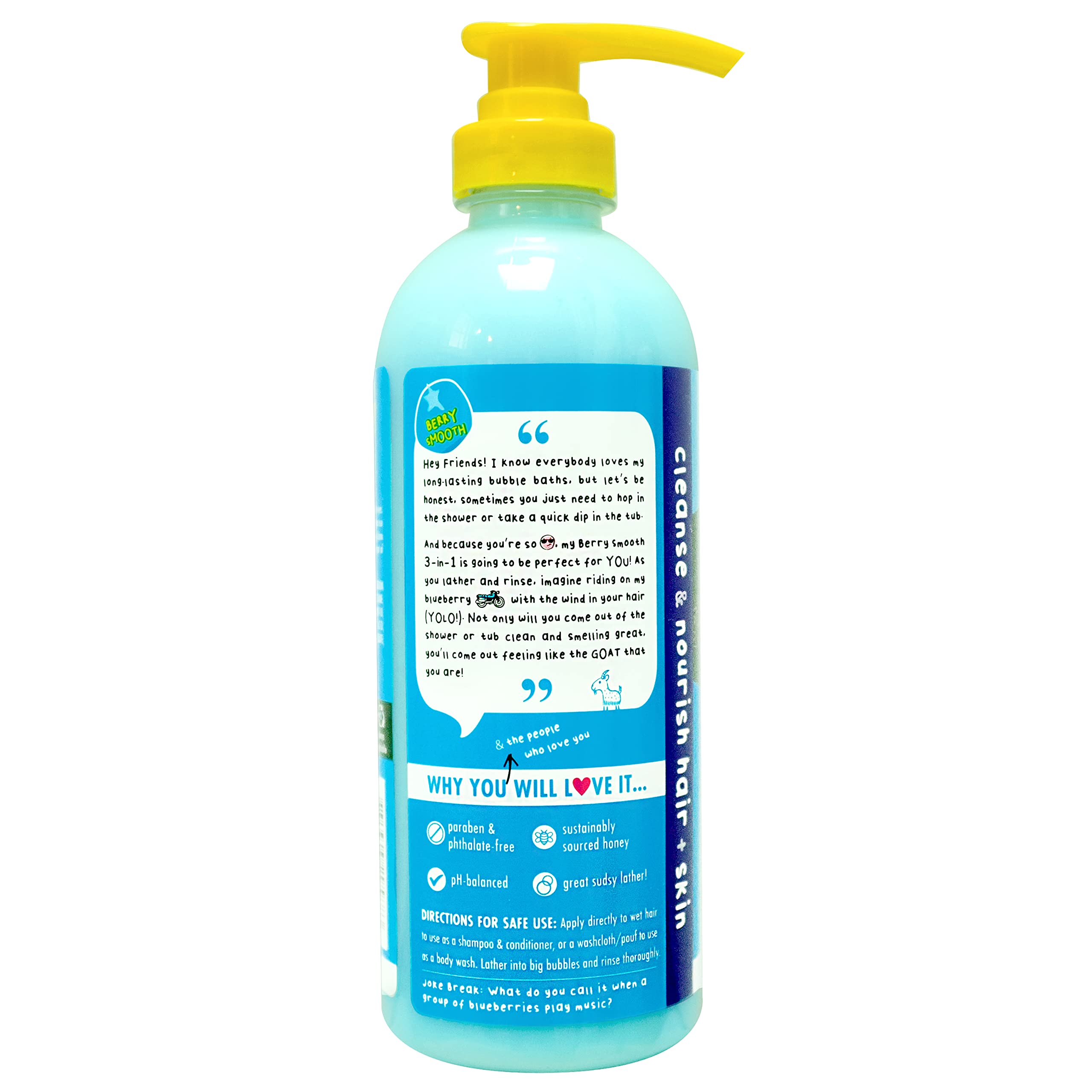 Mr. Bubble Berry Smooth 3-in-1 Body Wash, Shampoo & Conditioner Plus Honey Moisturize and Smooth Hair and Body 3-Pack