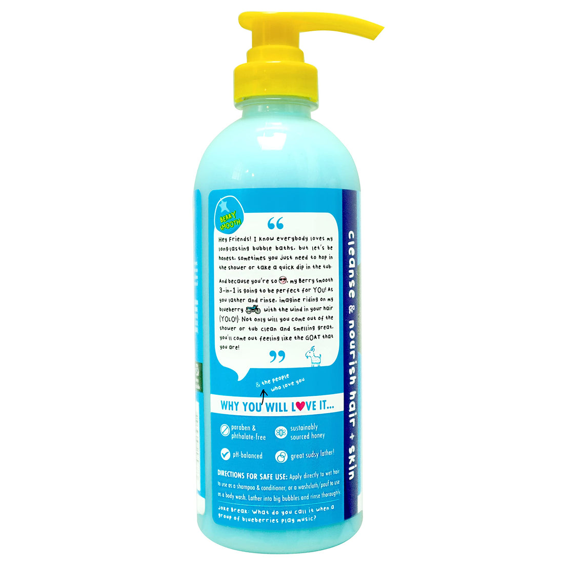 Mr. Bubble Berry Smooth 3-in-1 Body Wash, Shampoo & Conditioner Plus Honey Moisturize and Smooth Hair and Body 3-Pack