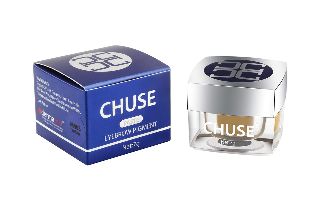 CHUSE M403, 7g, Yellow, Passed DermaTest, Paste Eyebrow Pigment for Microblading Micro Pigment Cosmetic...
