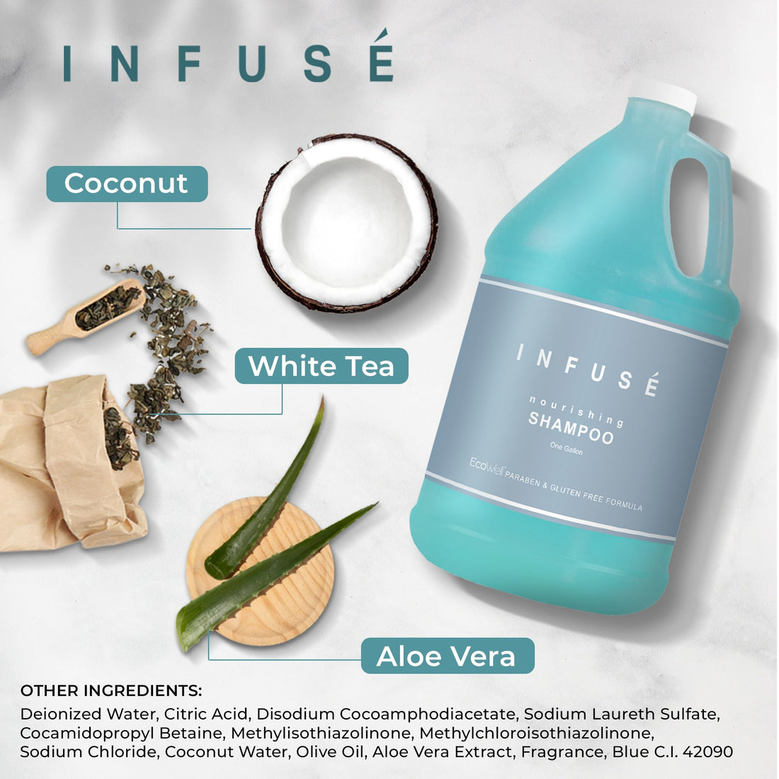 1-Shoppe All-in-Kit | H2O Tropical Infuse Hotel Shampoo | 1 Gallon | for Hospitality & Vacation Rentals to Refill Dispensers | (Single Gallon)