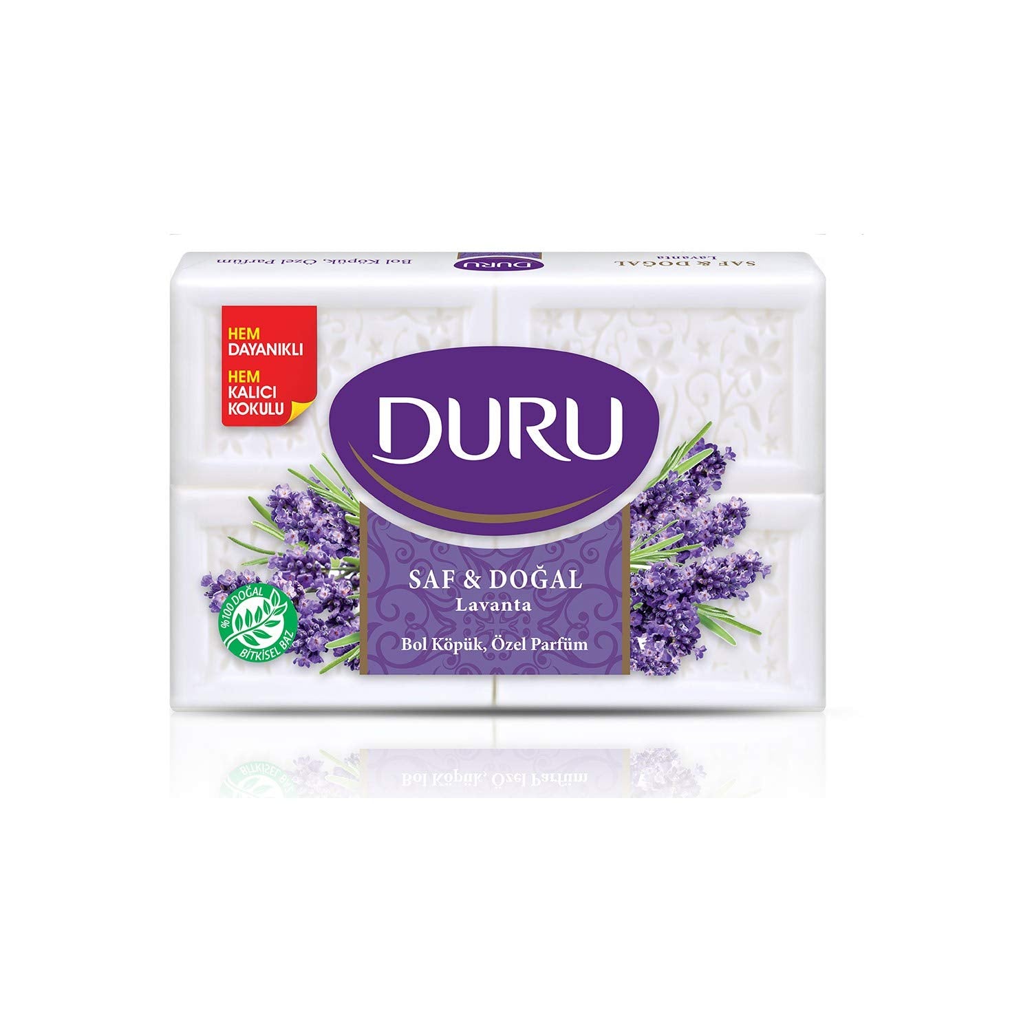 Duru Pure and Natural Bar Soap, Lavender, 24.69 Ounce