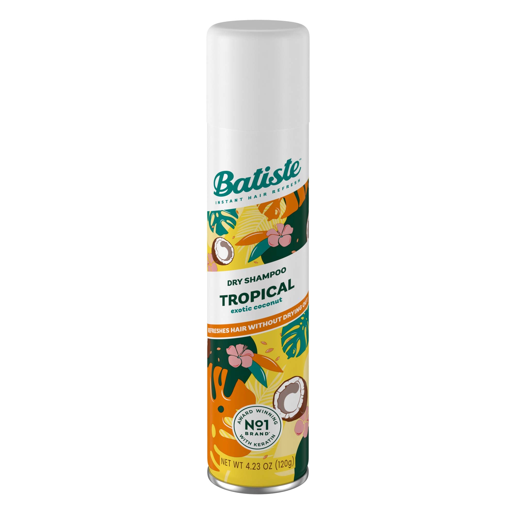 Batiste Dry Shampoo, Tropical Fragrance, 3 Count