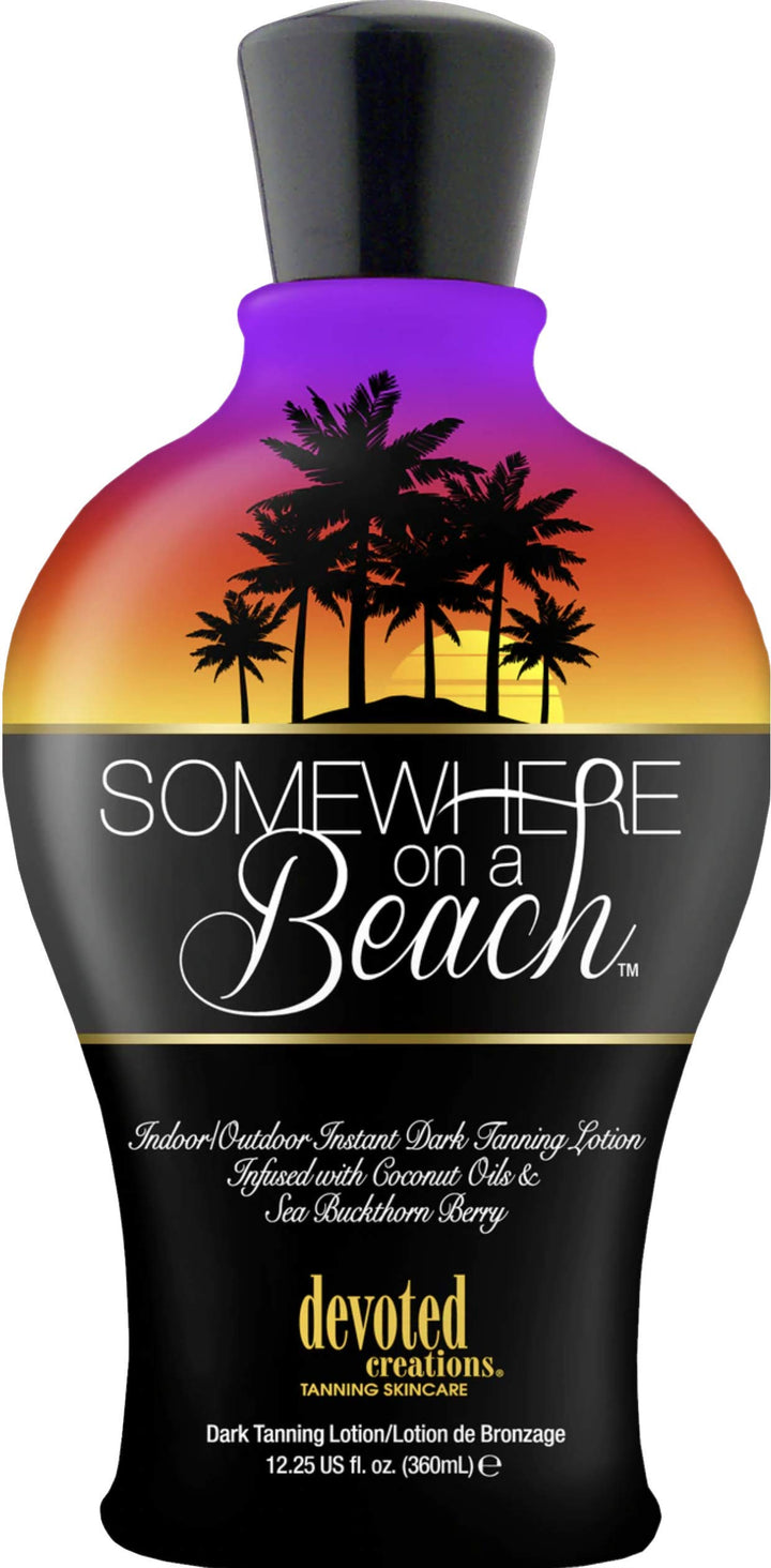 Somewhere on a Beach, Indoor Outdoor, Instant Dark Tanning Lotion 12.25 Ounce by Devoted Creations