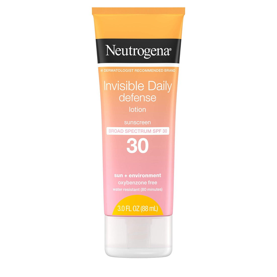 Neutrogena Invisible Daily Defense Sunscreen Lotion, Broad Spectrum SPF 30, Oxybenzone-Free & Water-Resistant, Sun & Environmental Aggressor Protection, Antioxidant Complex, 3.0 fl. oz