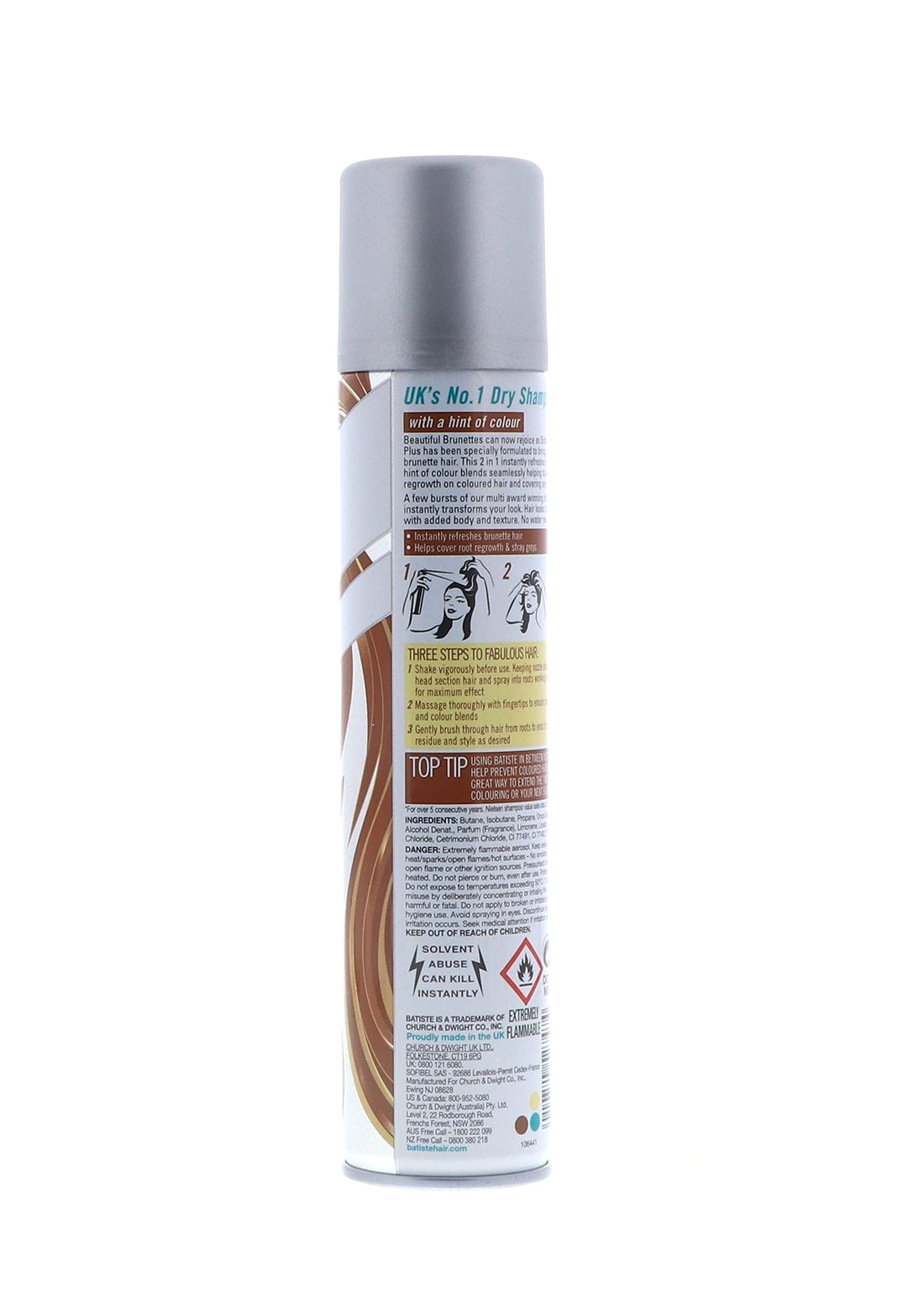 Batiste Dry Shampoo, Beautiful Brunette, 6.73 Ounce (.3 Pack)