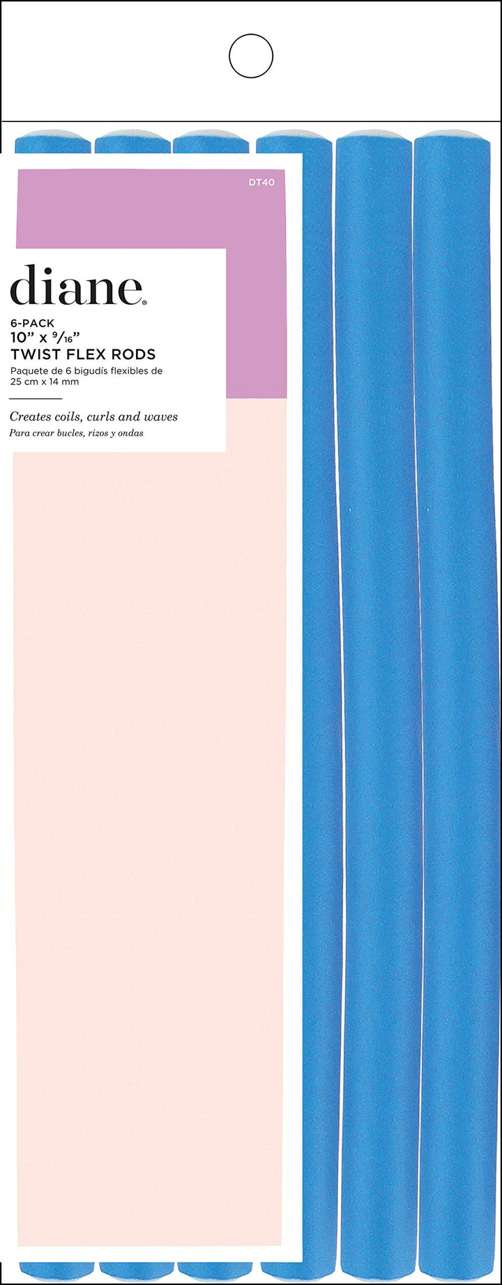 Diane Twist-Flex Rods, Blue, 9/16, 10 Long, 6 Pack