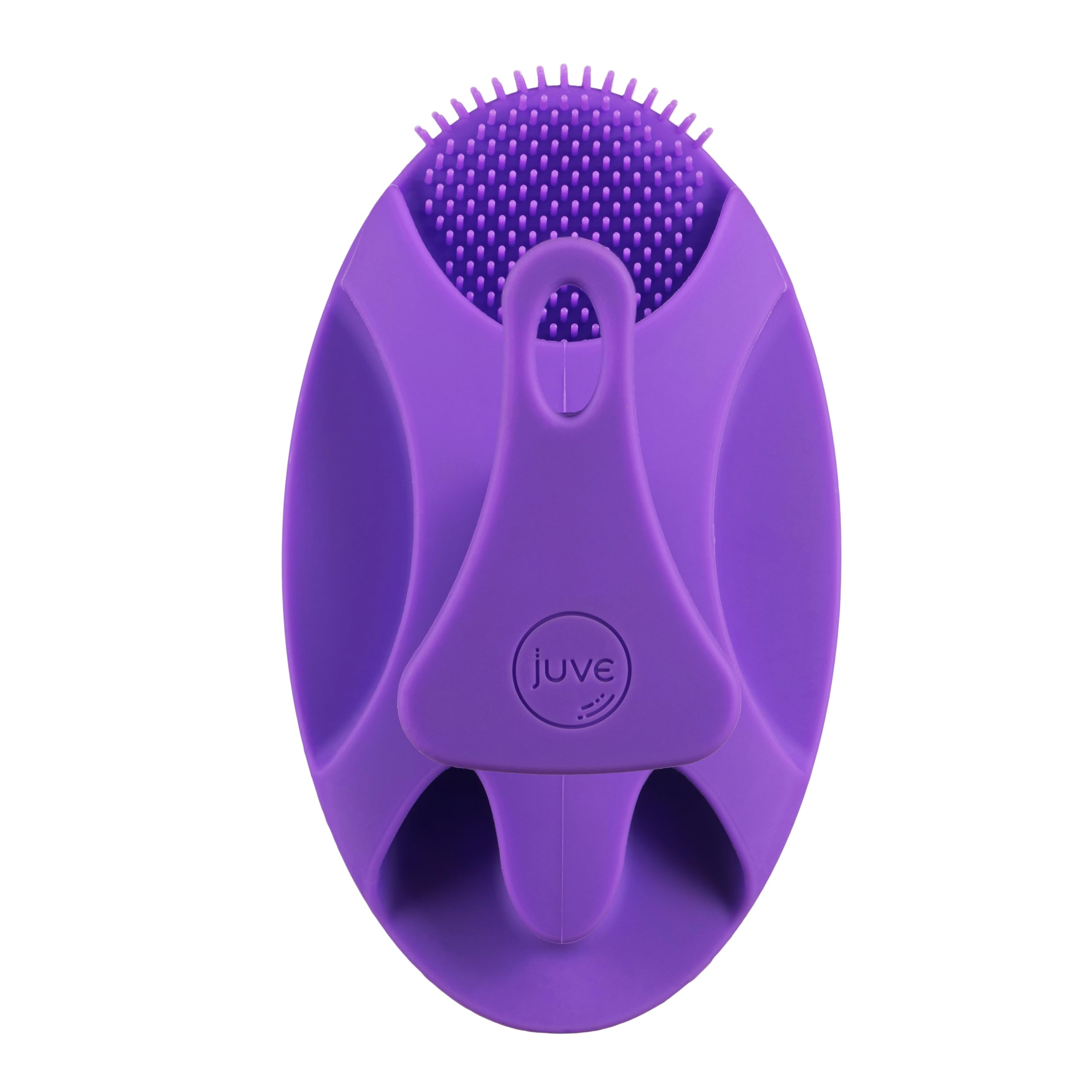 Juve Silicone Shower Scrubber- Body and Face Exfoliator for Women and Men- Exfoliating Bath Brush for Showering- Wash Away Excess Skin- Bathing Essentials Products and Accessories for Hygiene