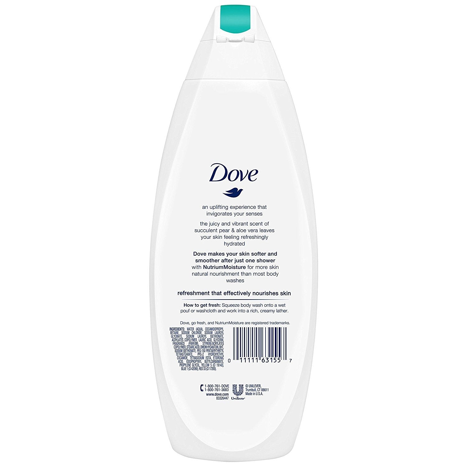 Dove go fresh Body Wash, Pear and Aloe Vera 22 oz