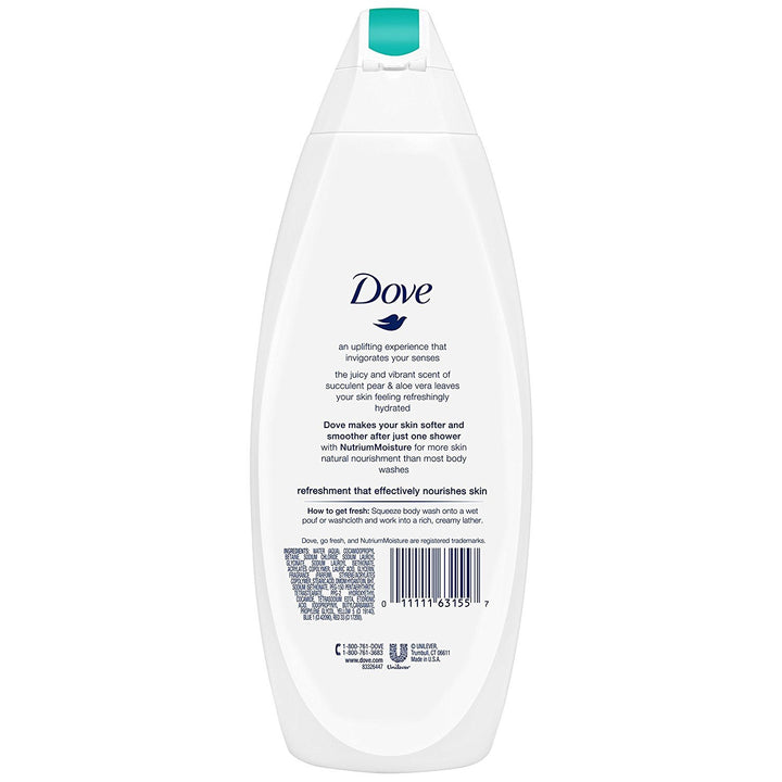 Dove go fresh Body Wash, Pear and Aloe Vera 22 oz