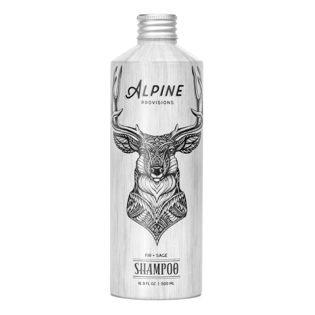 Alpine Provisions Fir & Sage Shampoo - Naturally Repair, Cleanse, and Hydration with Essential Oils, Jojoba, Aloe Vera - Vegan, Sulfate - Plant-Based Hair Care for Healthier, Softer Hair - 16.9 FL Oz