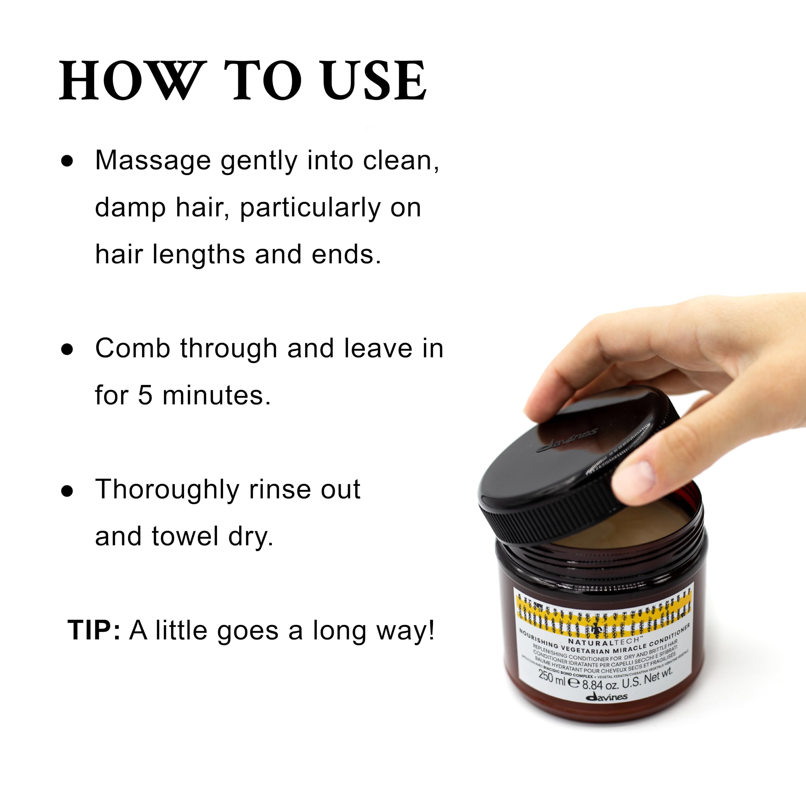 Davines Nourishing Vegetarian Miracle Conditioner, 8.84 oz.