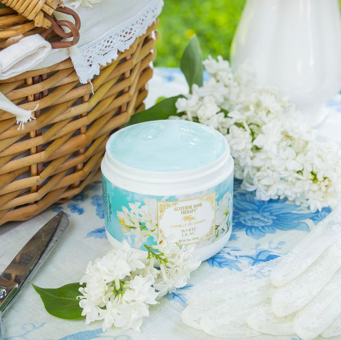 Camille Beckman Glycerine Hand Therapy White Lilac 8oz Jar
