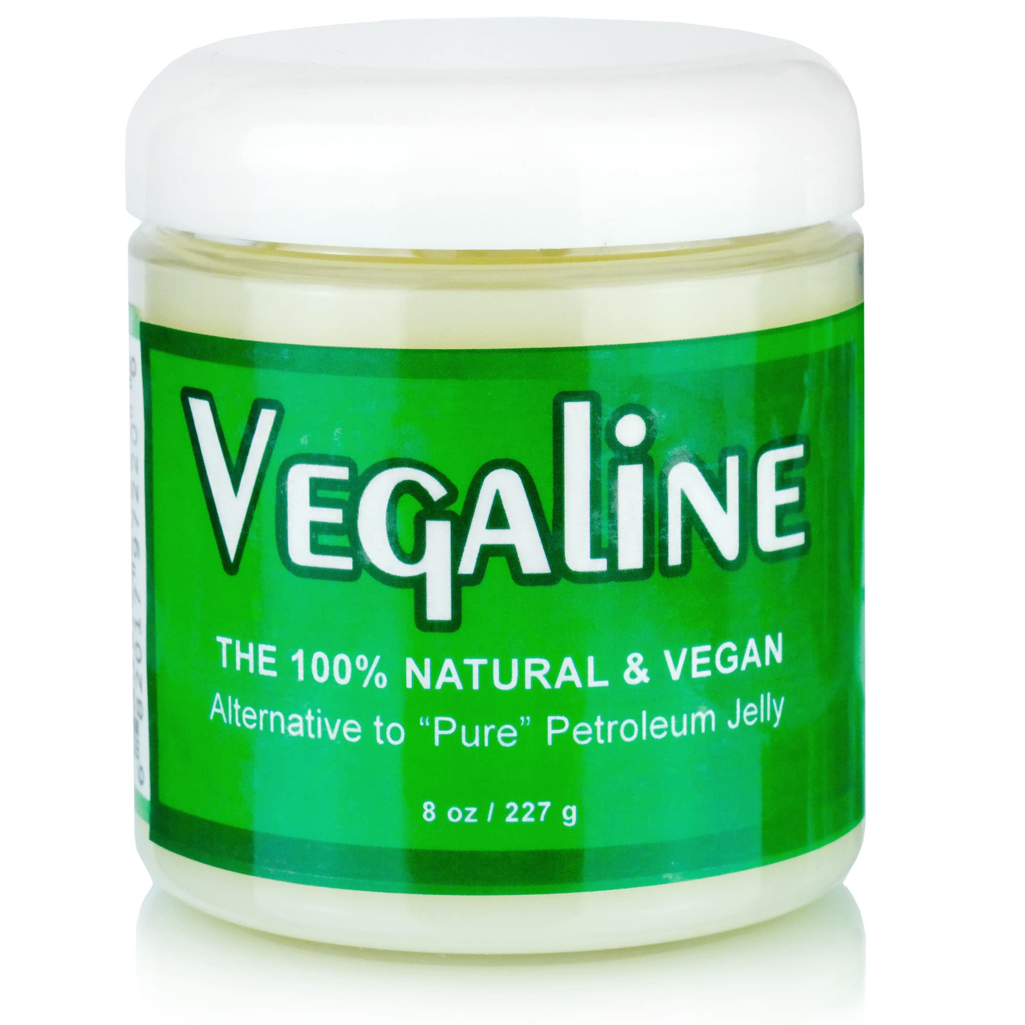 Vegaline - 100% Natural, Vegan & Hypoallergenic Alternative to Petroleum Jelly - Unpetroleum - Lips, Hands, Baby, Makeup Remover and More (8 Ounce)