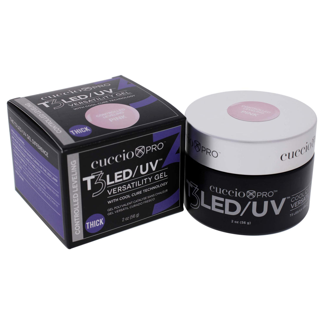 Cuccio Pro - T3 LED/UV Controlled Leveling Gel - Pink - 56g / 2oz