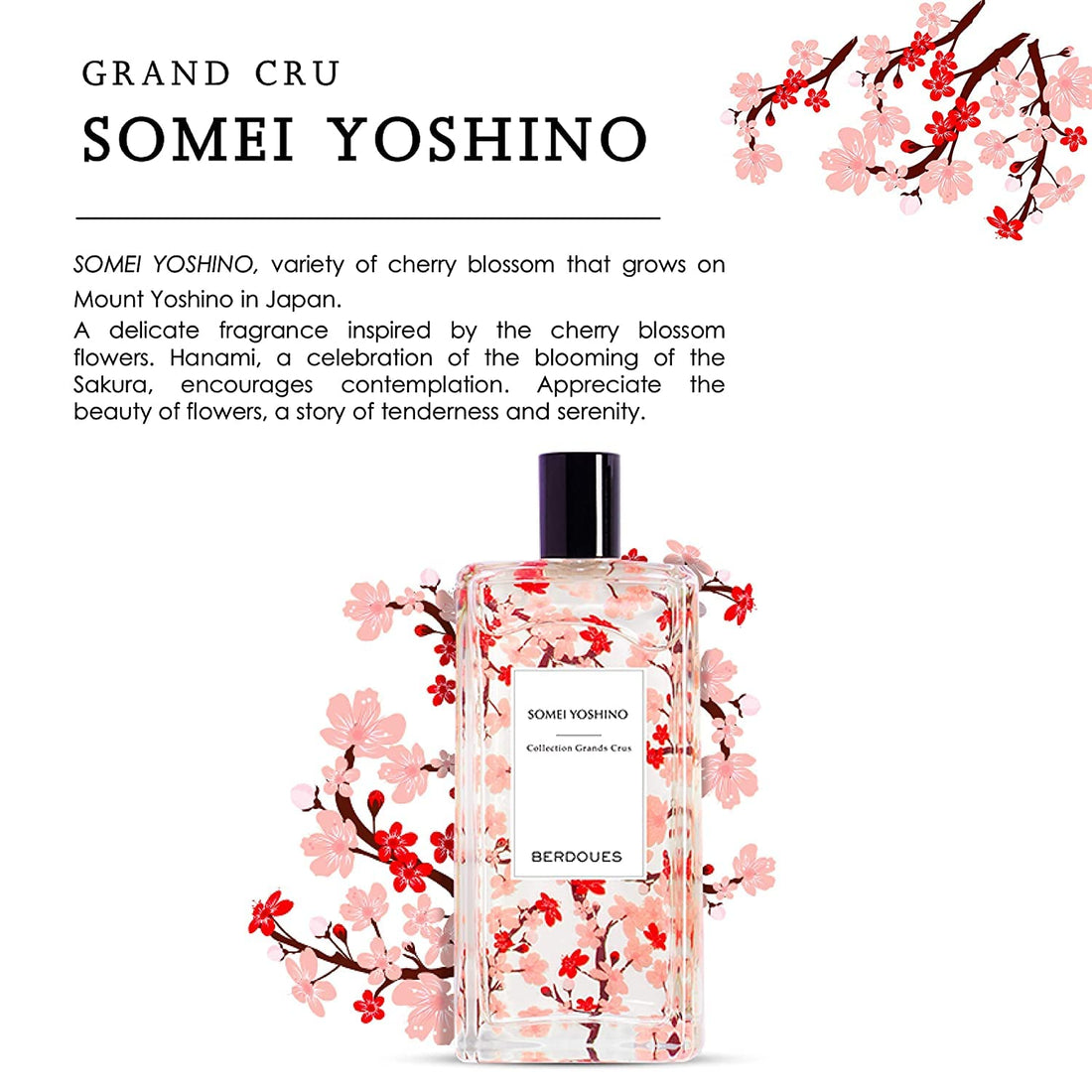Berdoues Eau de Parfum Spray - Somei Yoshino, For Women 3.4 Fl Oz