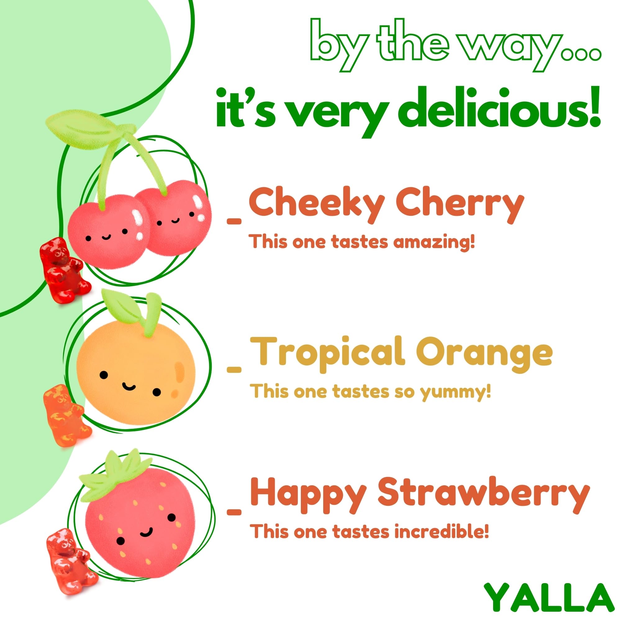 YALLA Halal Vitamins for Kids, Halal Kids Multivitamin Gummies, 45-90 Day Supply, Essential Vitamins with C, D3, Zinc for Immunity, B6 B12 for Energy, ISA Certified, Gelatin Free