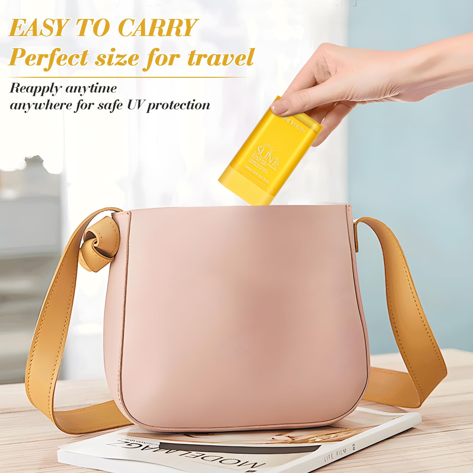 Sunscreen Stick for Face and Body Quick Sunstick Protection Bar SPF50+ 0.56 fl oz/16 g Sun Care, No Whitecast Sunscreen, No Sticky for All Type Skin