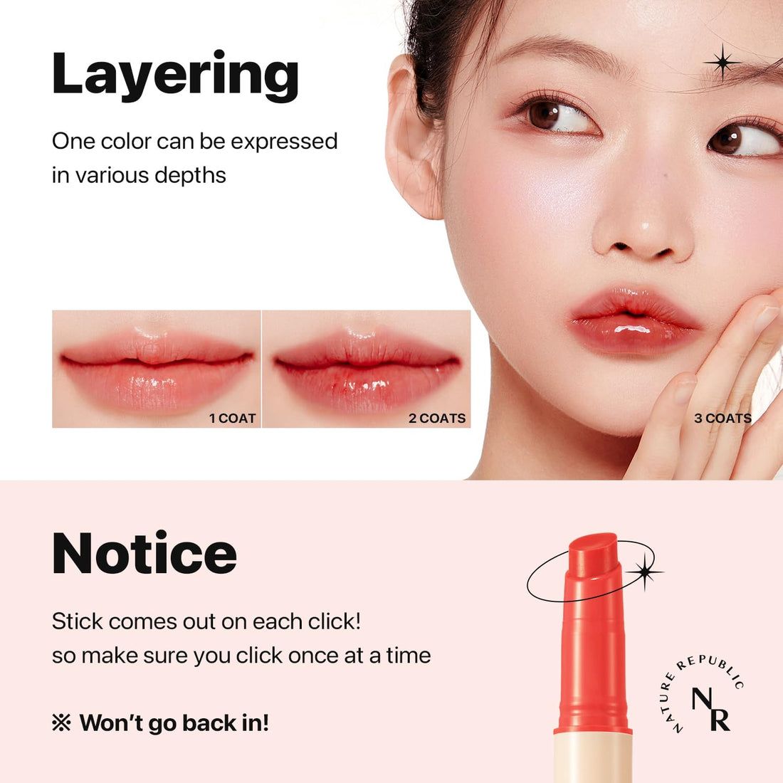 Nature Republic HONEY MELTING LIP (10 PEACH) SOFT LIP STICK, Hydrating Gloss, Moisturizing balms, Sheer tint, Shine & Glowy Finish, korean make up