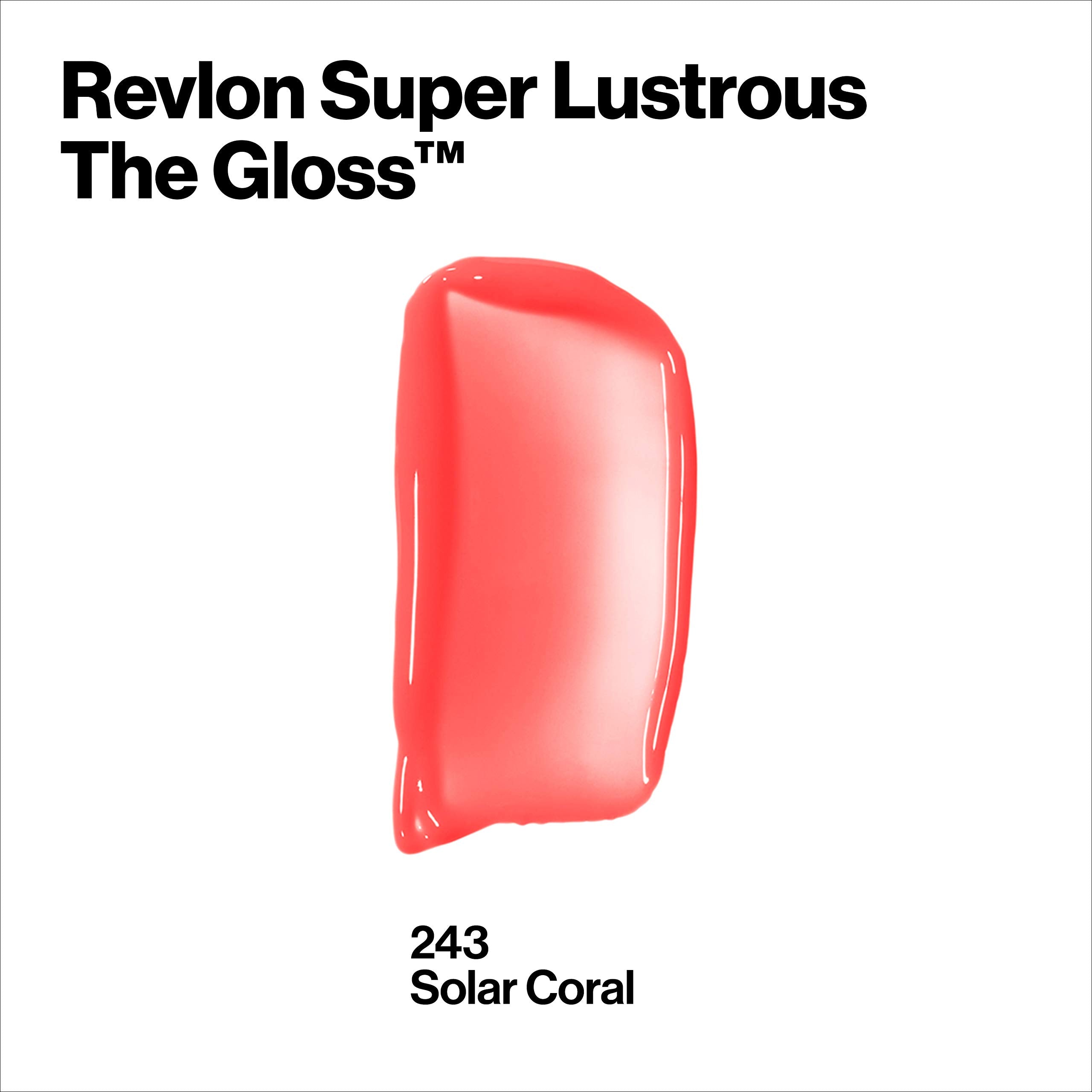Revlon Super Lustrous Lipgloss Glossy Finish, Solar Coral, 0.13 Fl Oz by Revlon