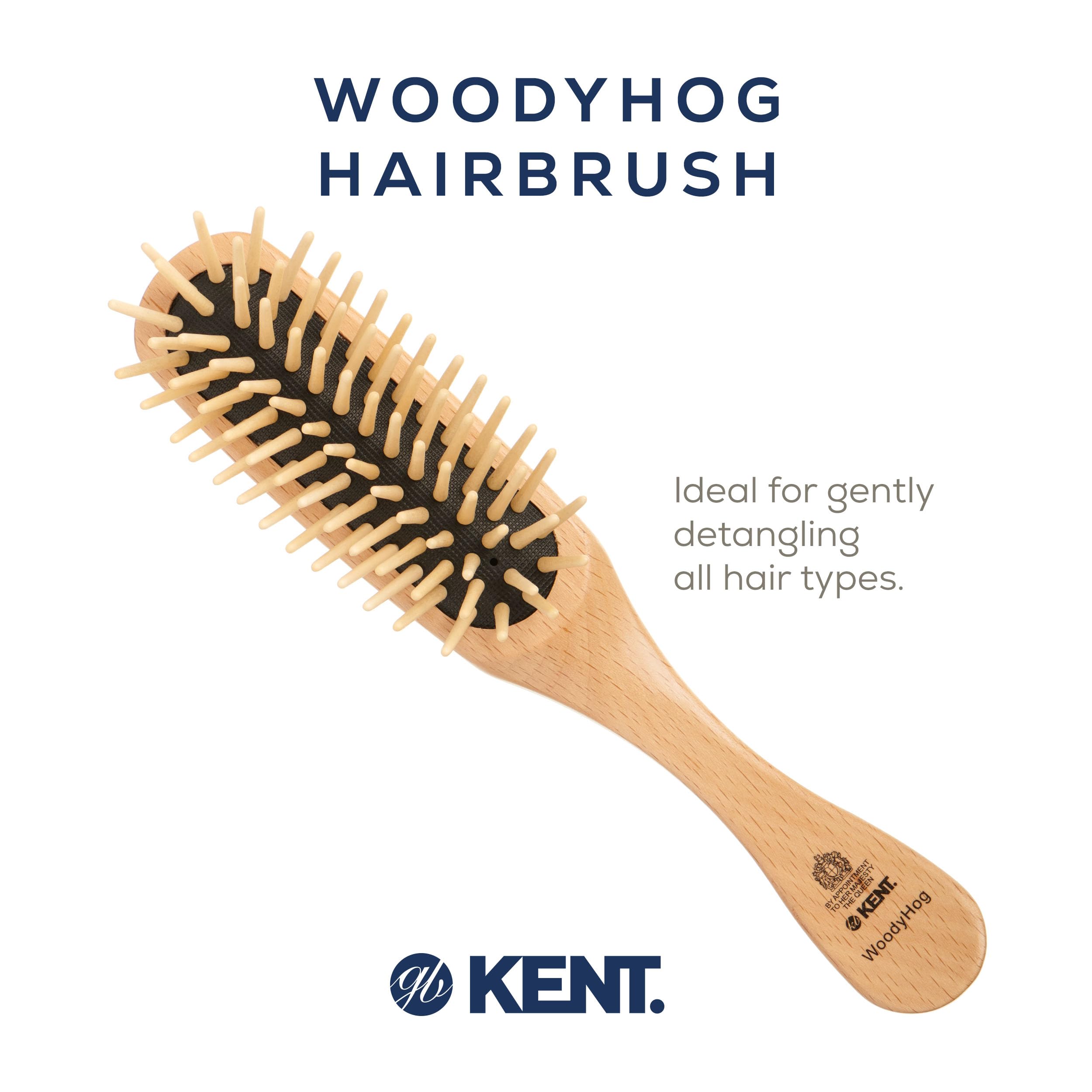 Kent hog Authentic Rosewood Handbag Brush, Wood