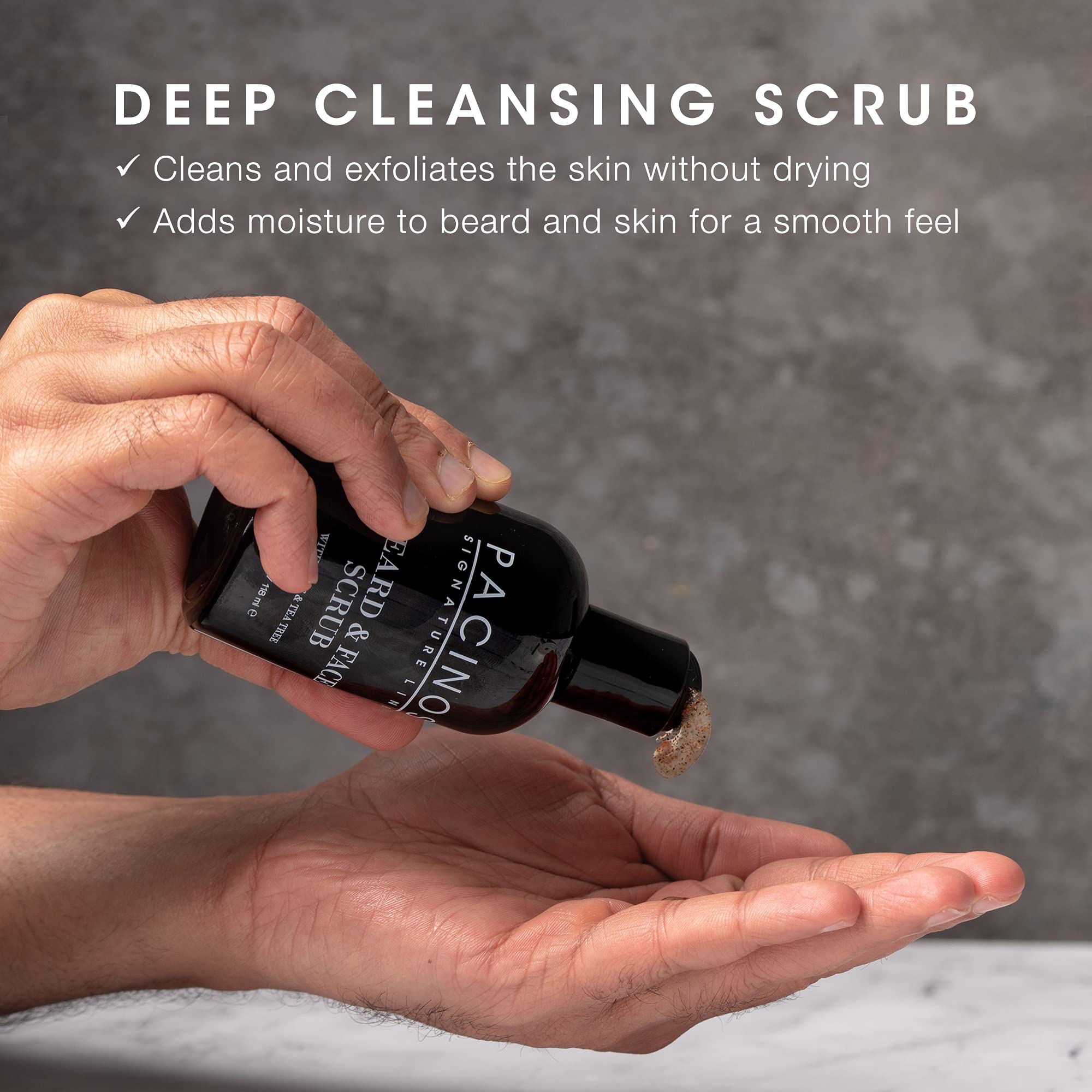 Pacinos Shave System Aloe & Tea Tree Beard & Face Scrub 4 oz