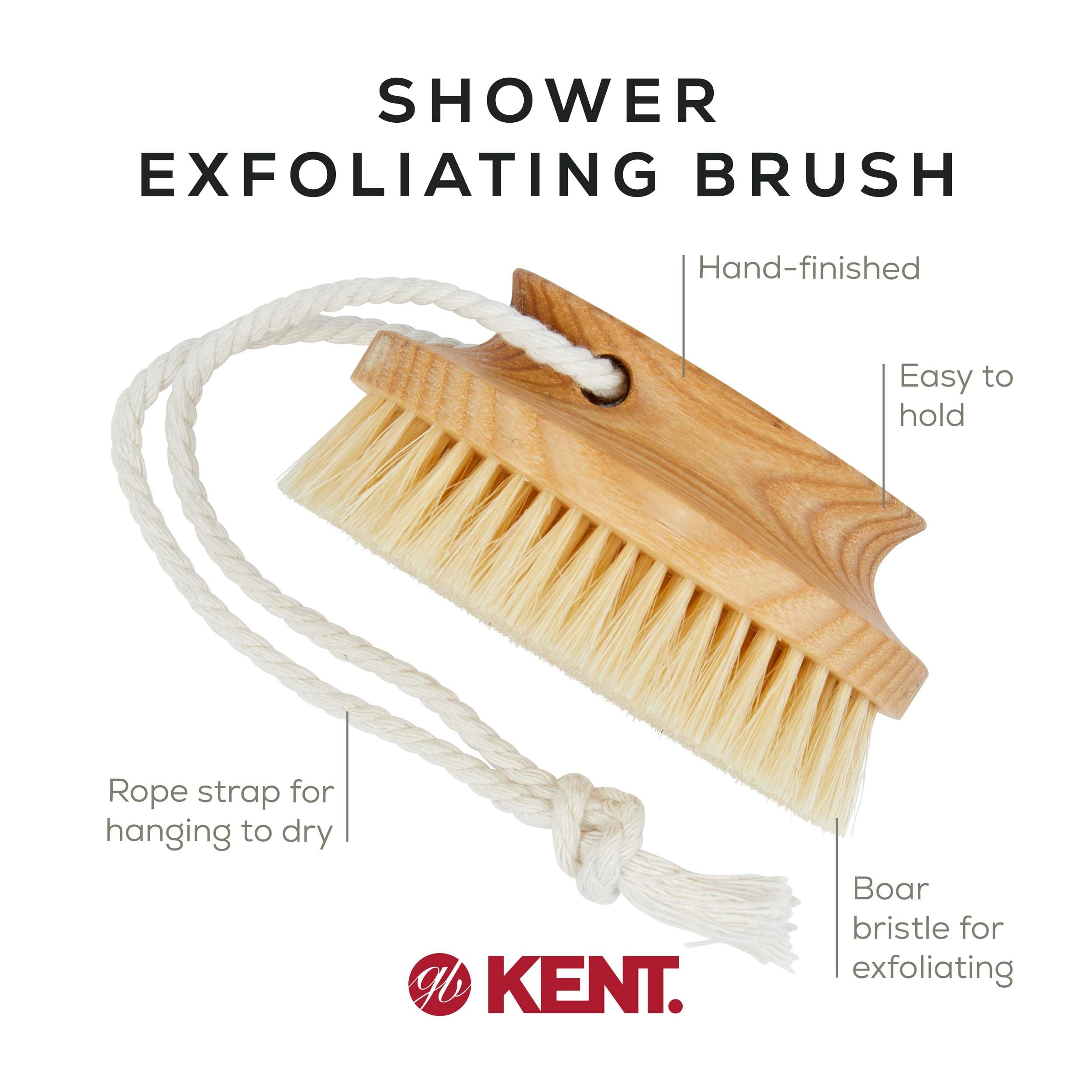 Kent FD11 Pure Beechwood Pure Natural Briste Bath Brush