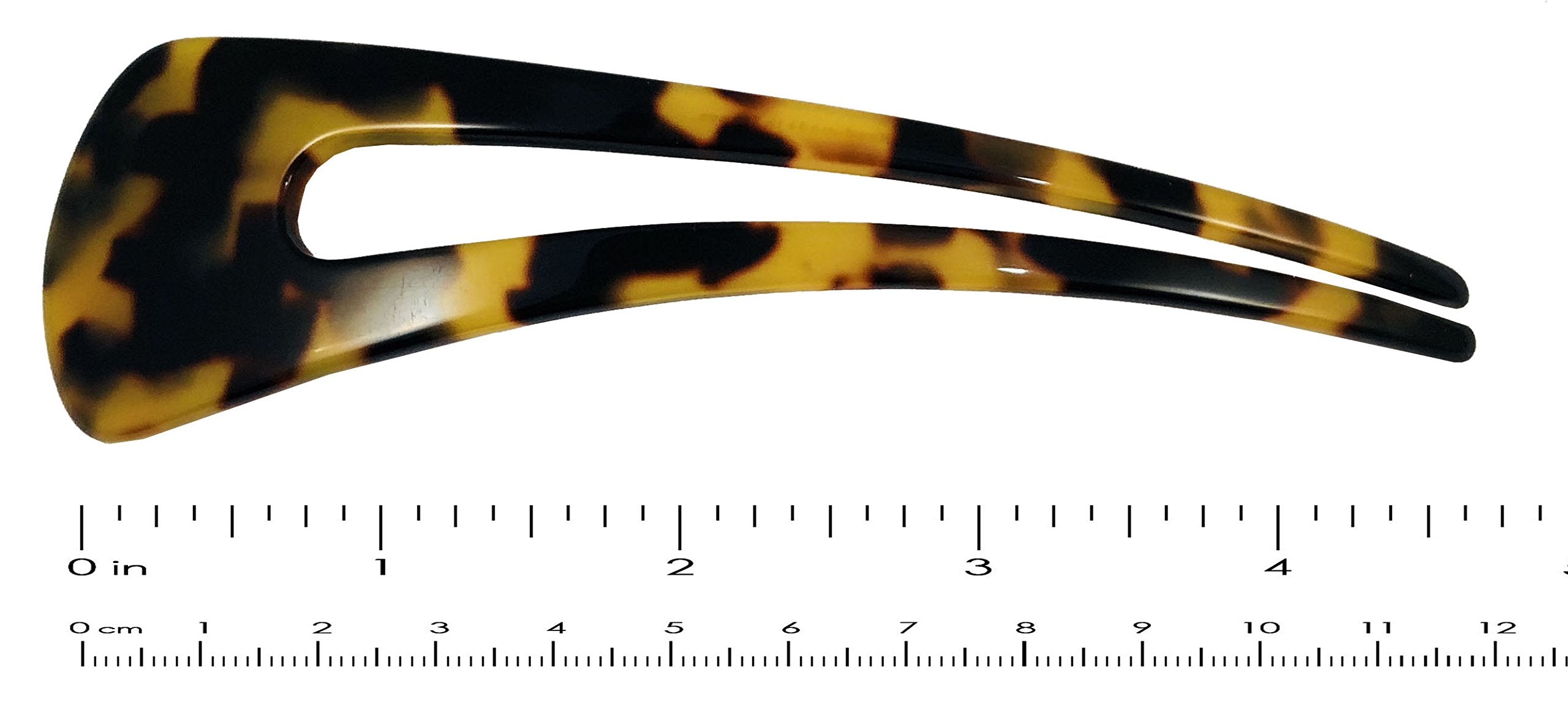 French Amie Grace Long Tokyo Large Handmade Cellulose Acetate Chignon Bun Holder U Hair Pin Stick (Tokyo)