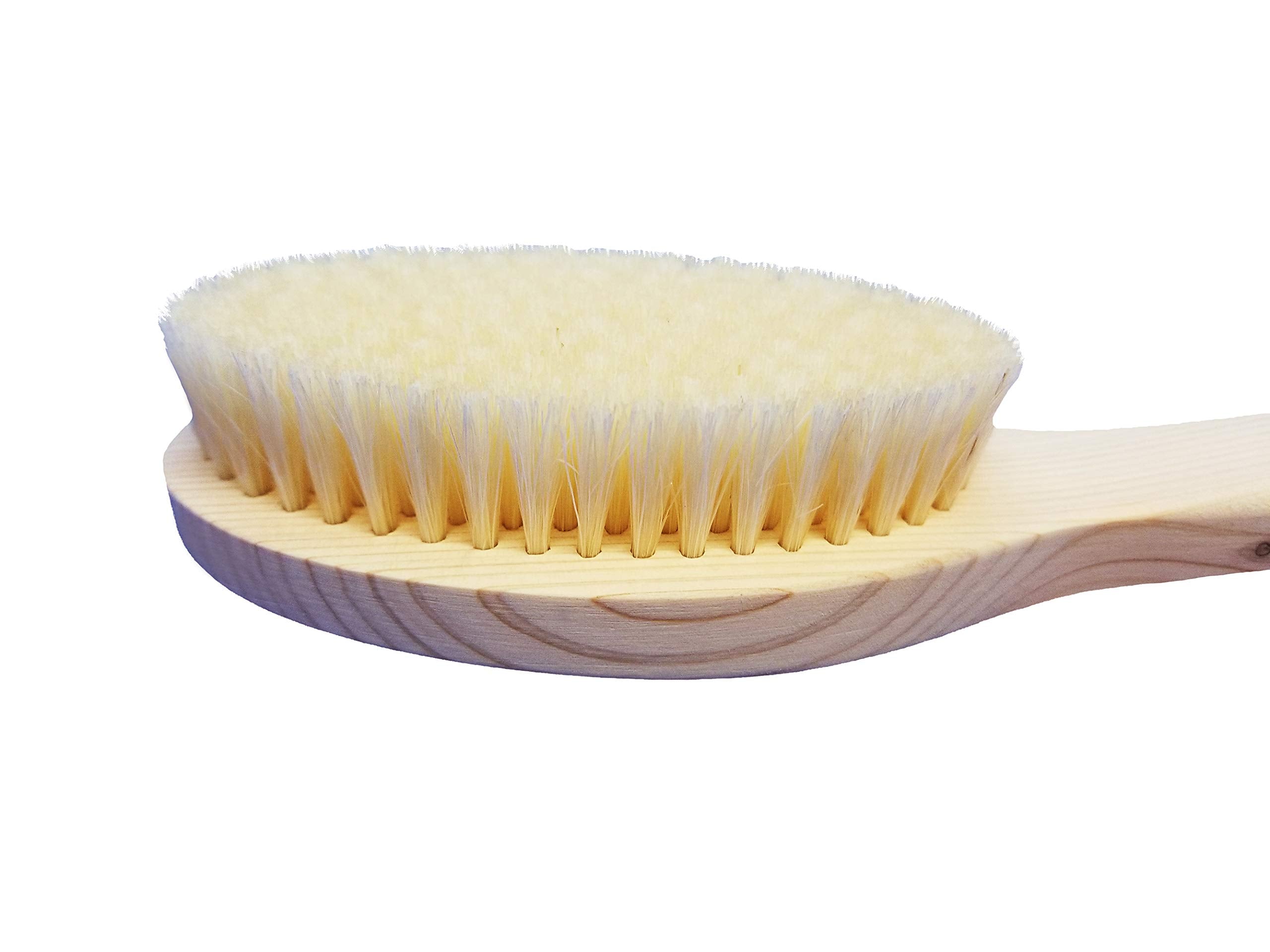 Japanese Body Brush for Bath or Dry Brushing, Exfoliation, Cellulite Treatment, Short Handle, Medium Soft