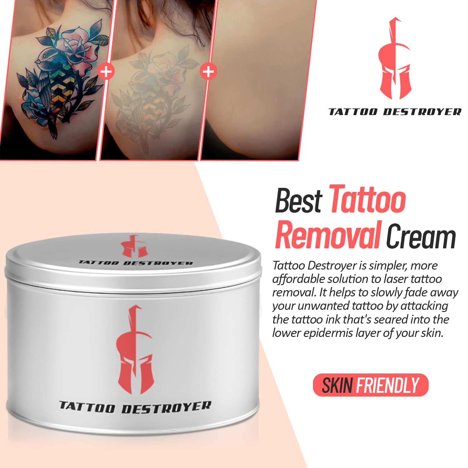 Tattoo Removal Cream Natural Fading system wrecking balm 2 week spartan perform