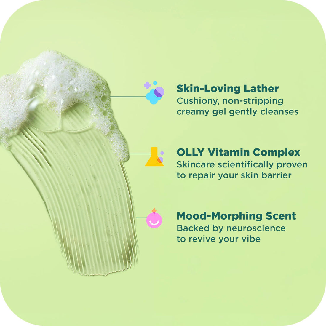 OLLY Revive Body Wash with Magnesium, Electrolytes & Vitamin B12– Nourishing Cleanser for Skin Barrier Repair, Deep Hydration, Refreshing Nerolidew Scent, 17 oz